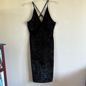 Bozzolo brand faux velvet long sexy dress